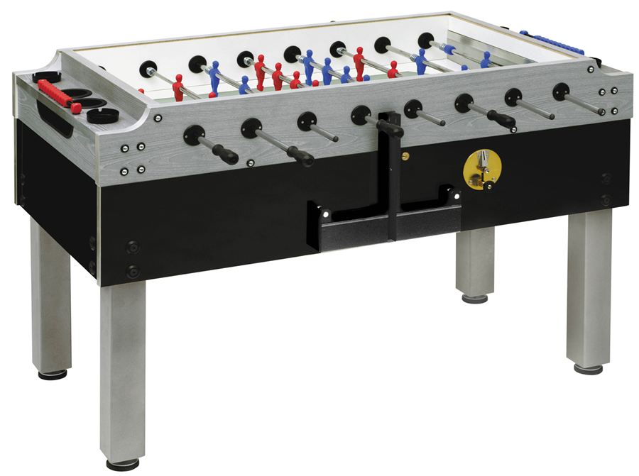 Tischfußball Kickertisch "Olympic Silver" – individuell mit Firmenlogo folierbar